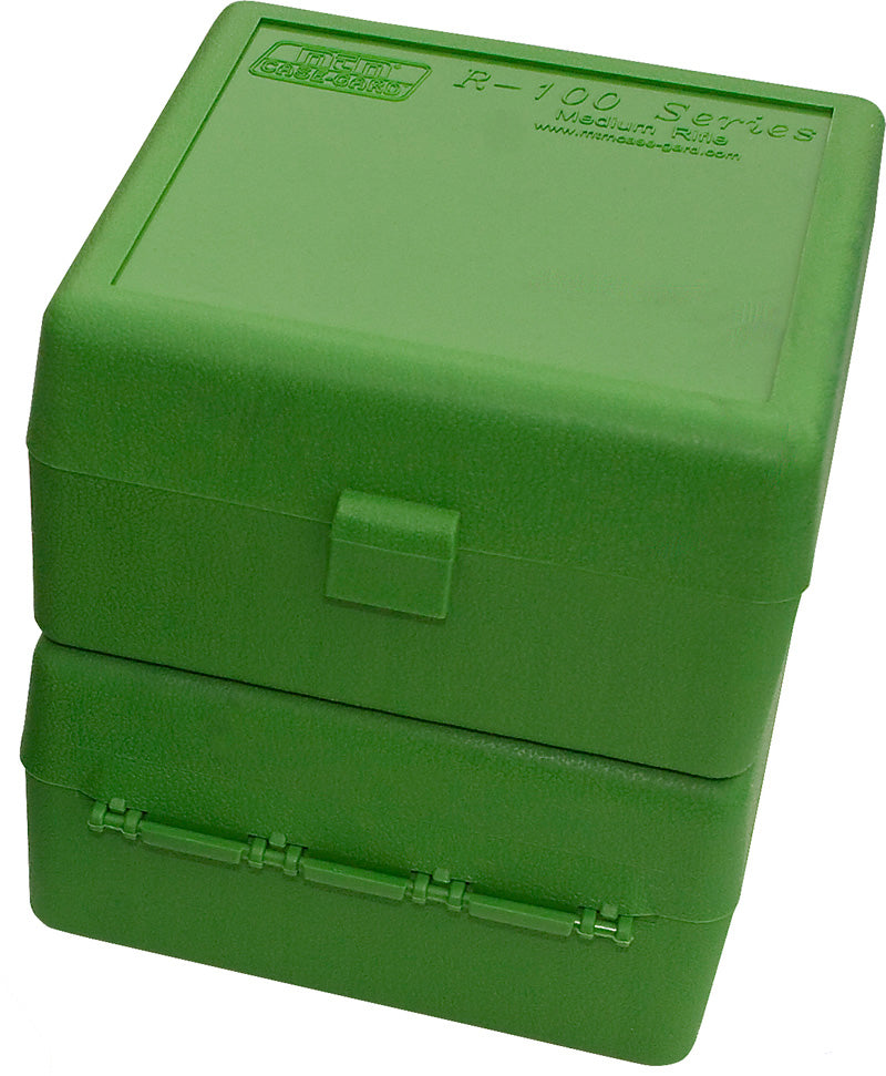 Ammunition reloading boxes and cartridge cases for rifles